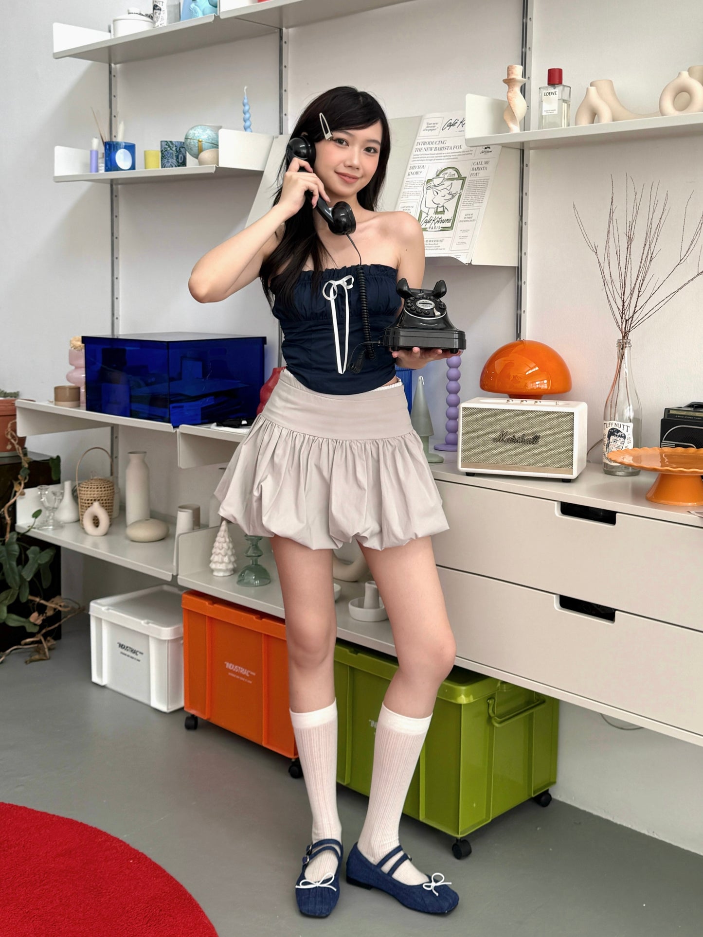 Blossom Ruffle Skirt (Gray)