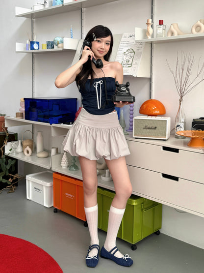 Blossom Ruffle Skirt (Gray)