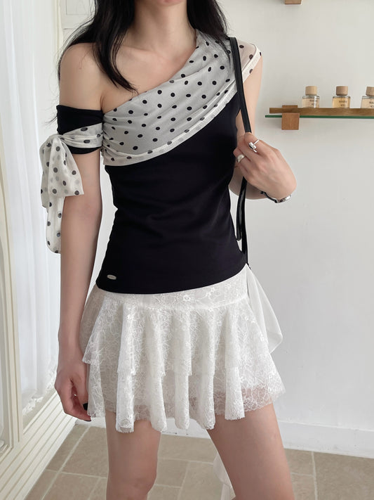 Ballet Off Shoulder Top BLACK