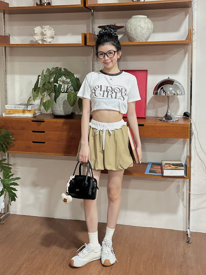Ruby Ruffle Skirt (Khaki)
