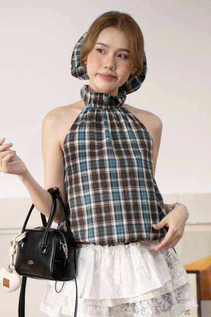 Reve Plaid Top (Blue)