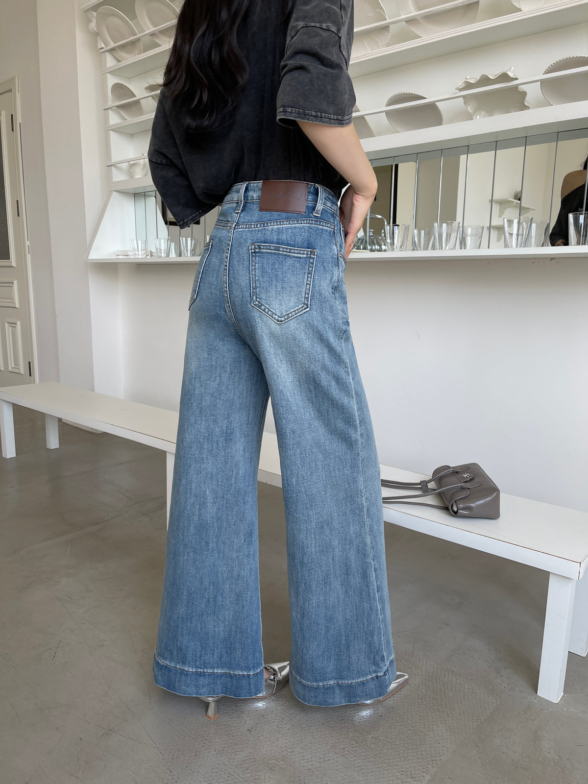 Lexi Retro Flared Jeans Light Blue