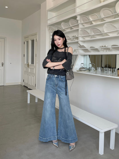 Lexi Retro Flared Jeans Light Blue