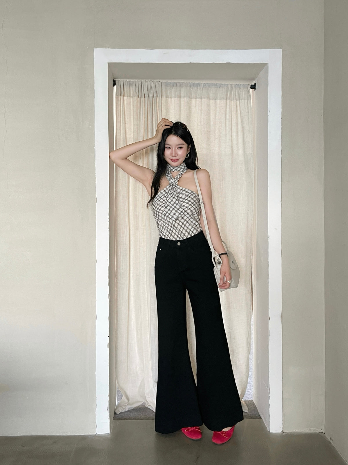 Lexi Retro Flared Jeans Black