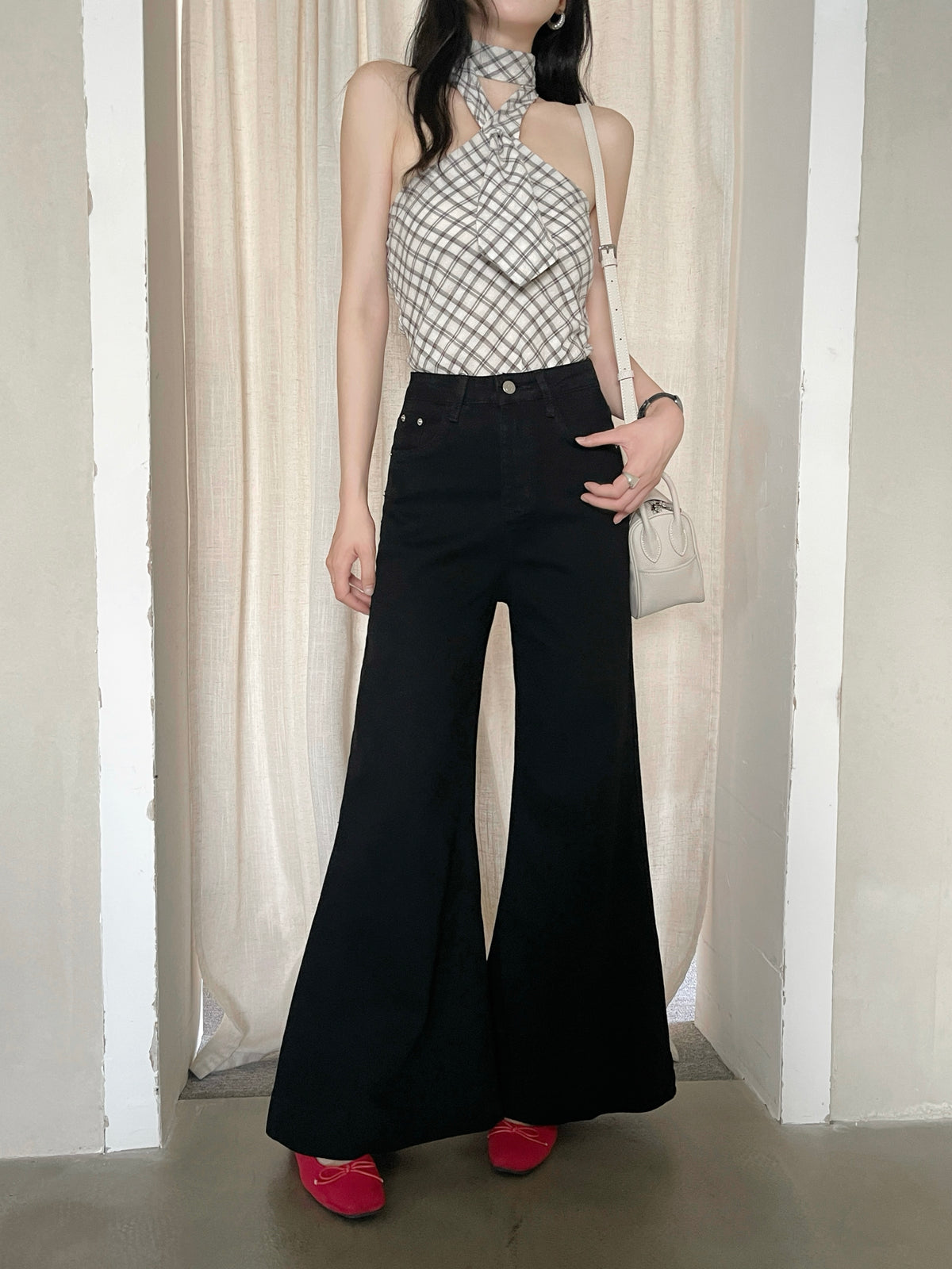 Lexi Retro Flared Jeans Black