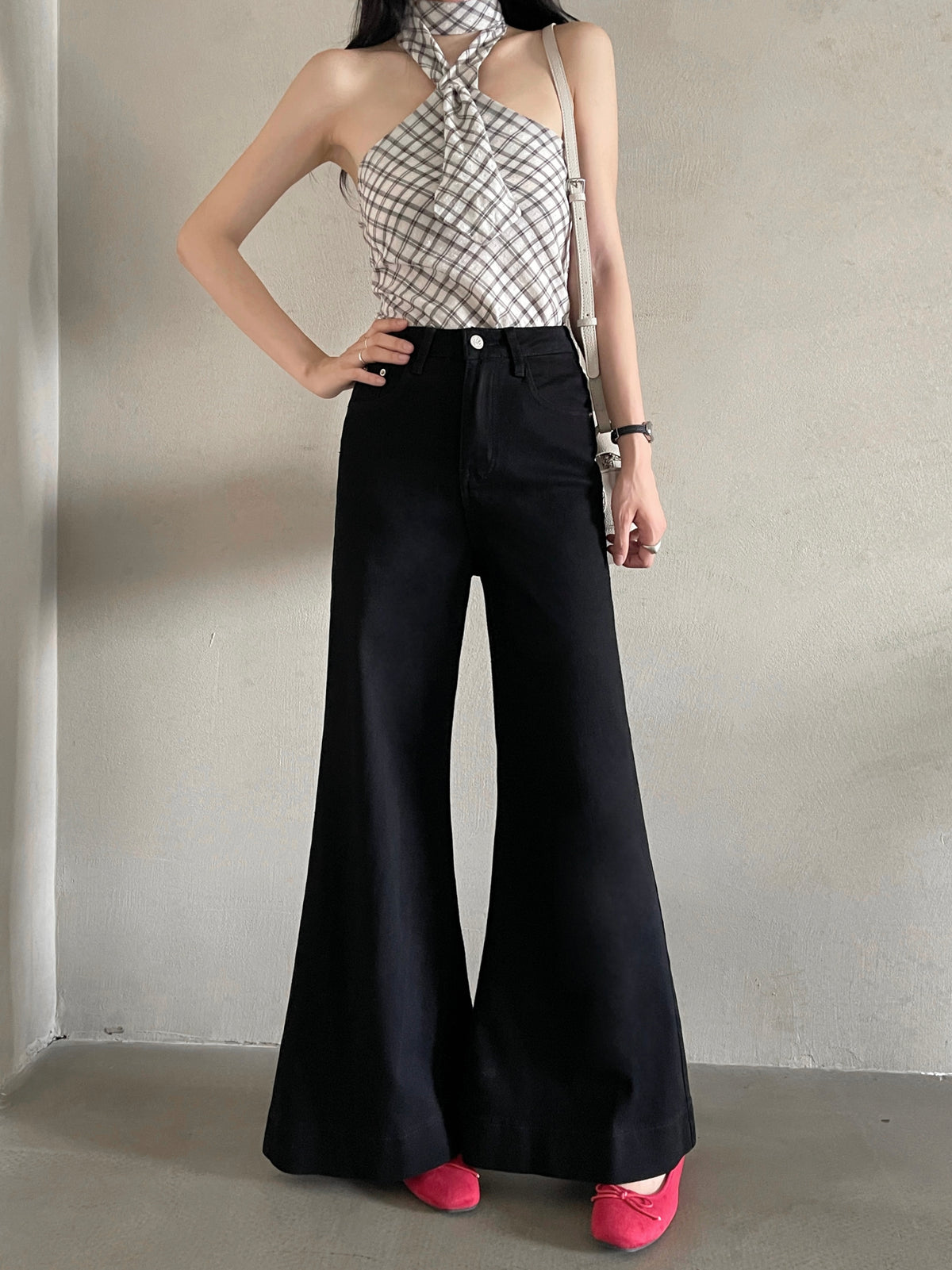 Lexi Retro Flared Jeans Black