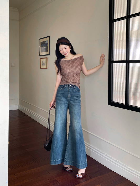Lexi Retro Flared Jeans Blue