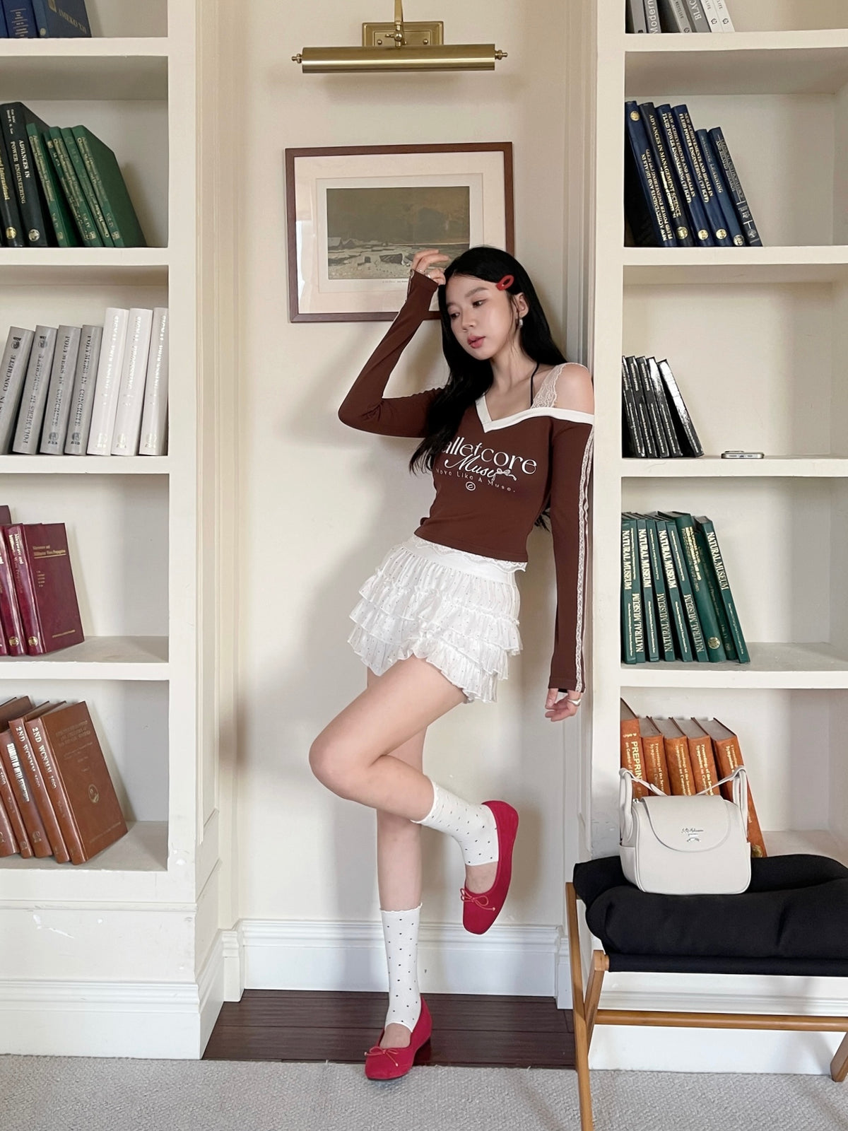 Dainty Ruffle Skirt WHITE