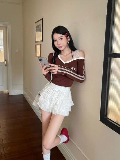 Dainty Ruffle Skirt WHITE