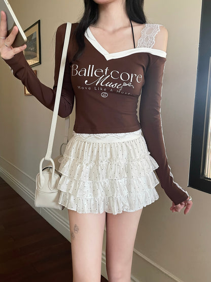 Dainty Ruffle Skirt WHITE