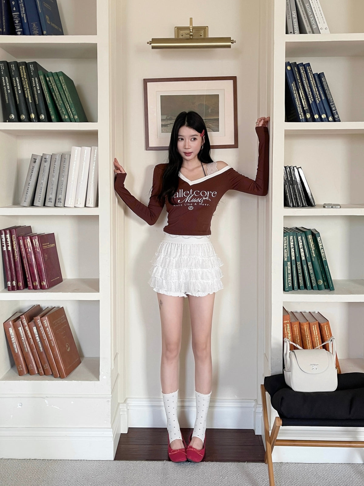 Dainty Ruffle Skirt WHITE