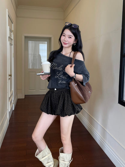 Dreamy Puff Skort BROWN