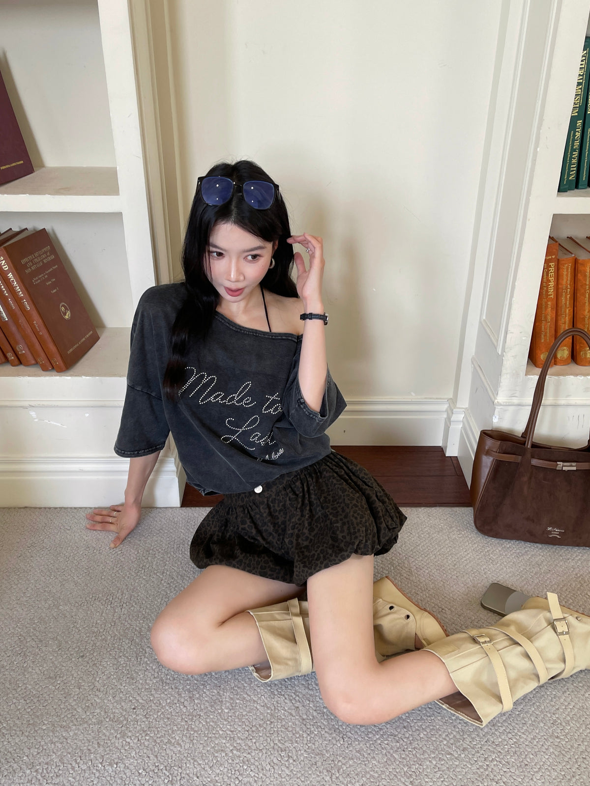 Dreamy Puff Skort BROWN