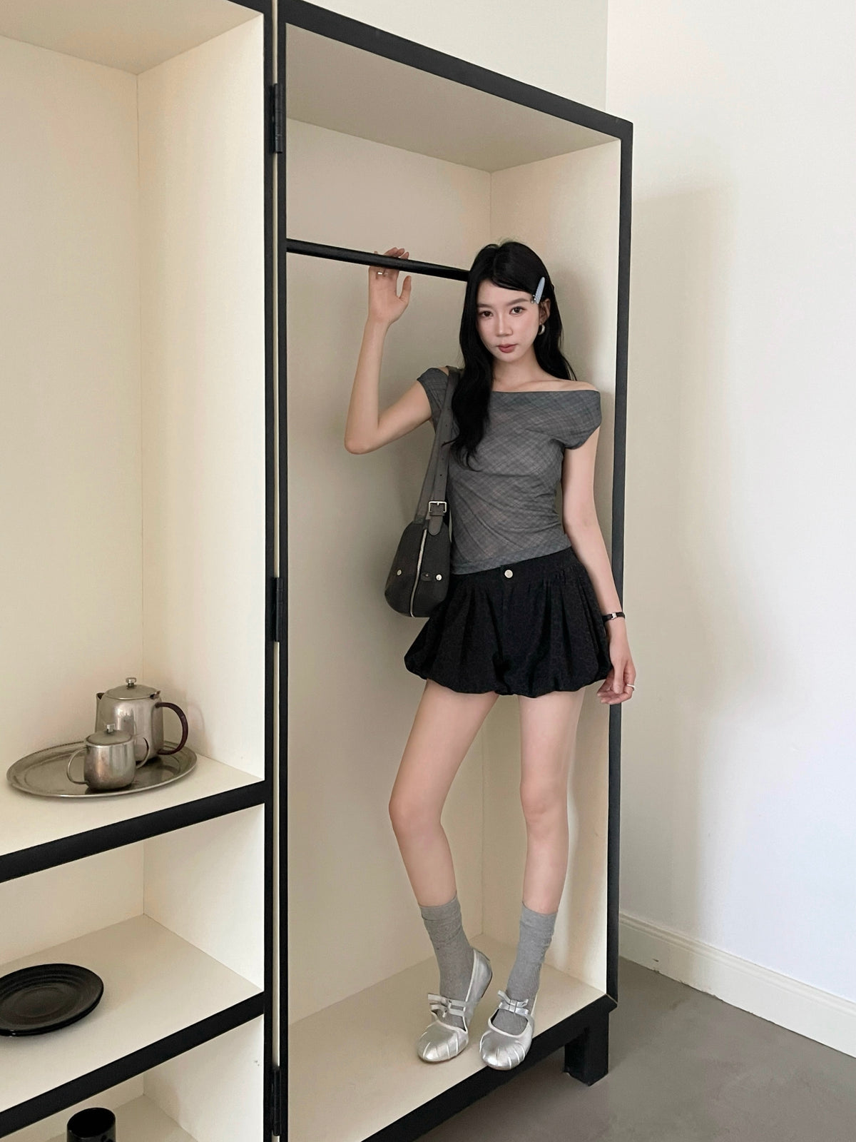 Dreamy Puff Skort BLACK