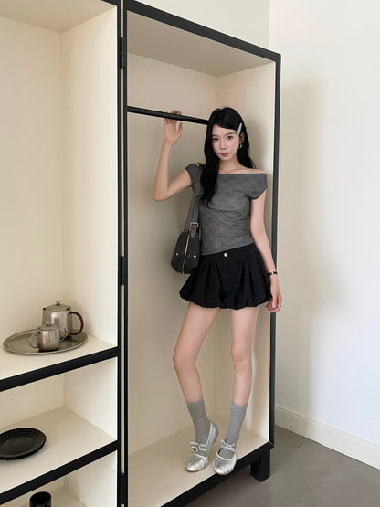 Dreamy Puff Skort BLACK