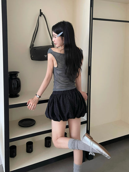 Dreamy Puff Skort BLACK