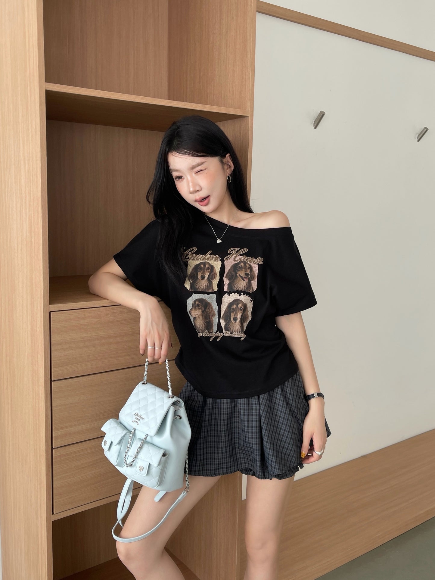 Cudor Buddy Off Shoulder Top BLACK