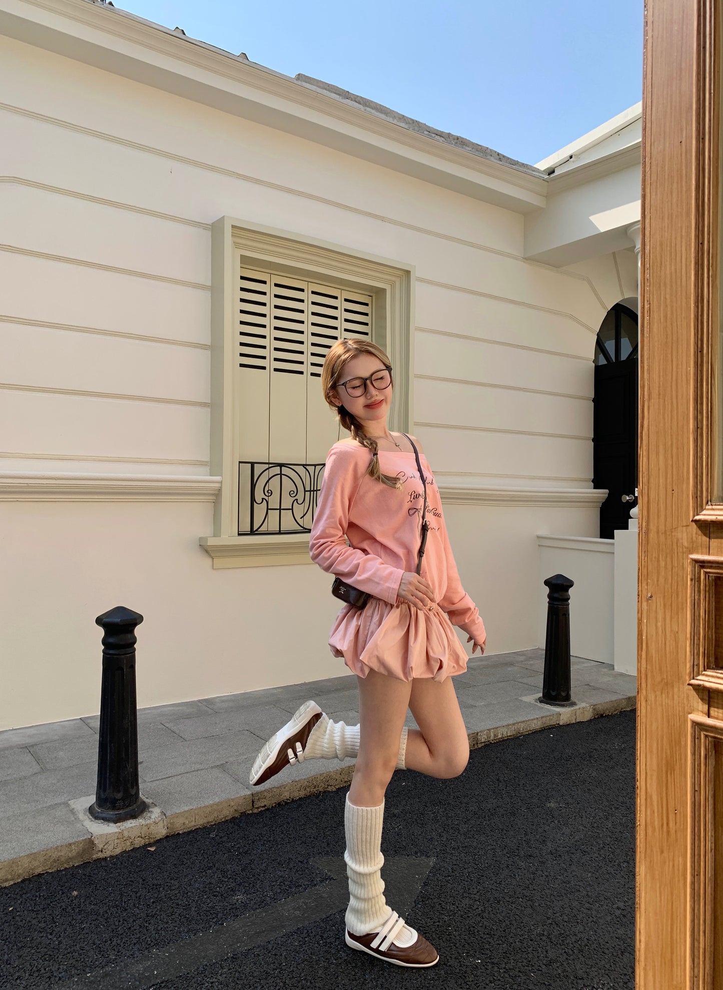 Petal Flounce Dress PINK