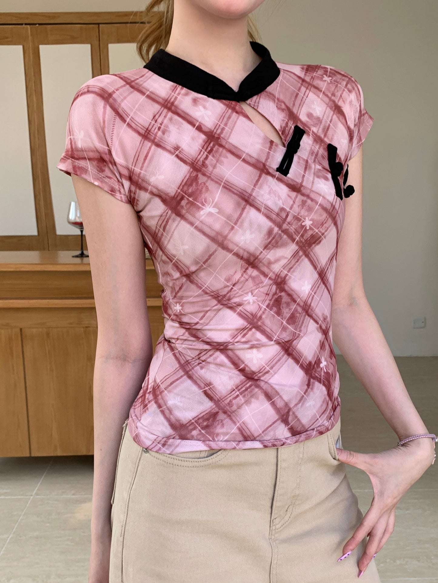 Lienne Cheongsam Top RED