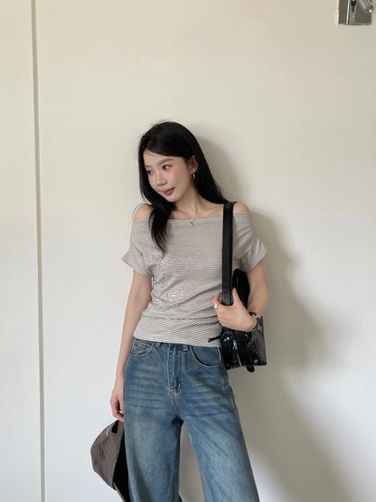 Starlight Striped Top WHITE