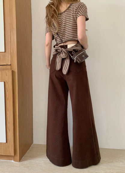 Lexi Retro Flared Jeans BROWN