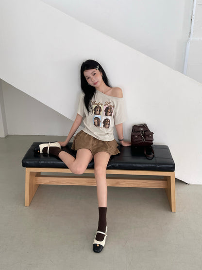 Cudor Buddy Off Shoulder Top BEIGE