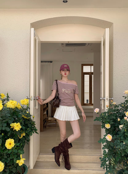 Softie Stripe Tee PINK